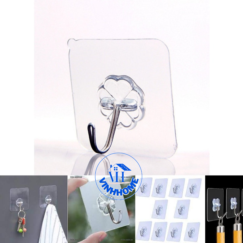 Set 5/10 móc trong suốt tiện lợi treo đồ dùng đa năng