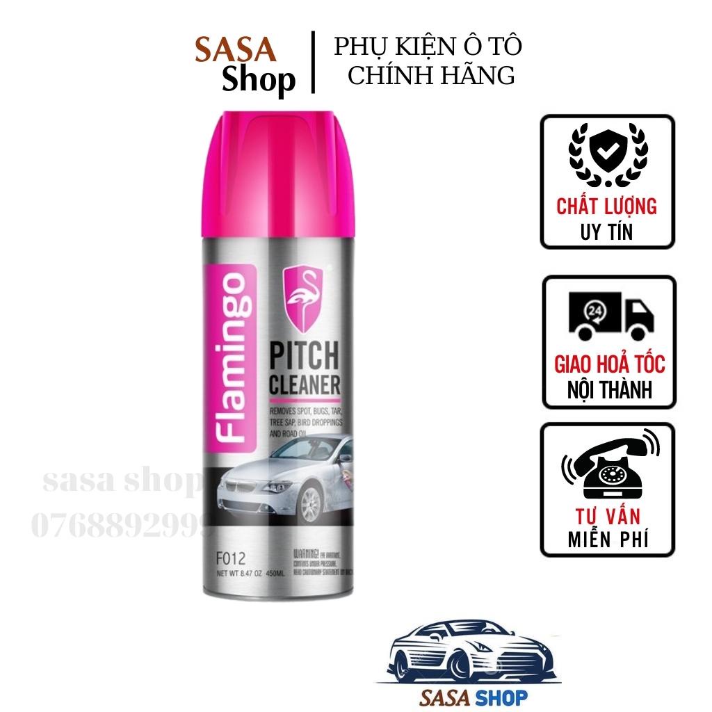 Flamingo F012 - Bình Xịt Tẩy vết bẩn bề mặt sơn, băng dính, kim loại, nhựa Đường 450ml - Sáng Bóng Như Mới