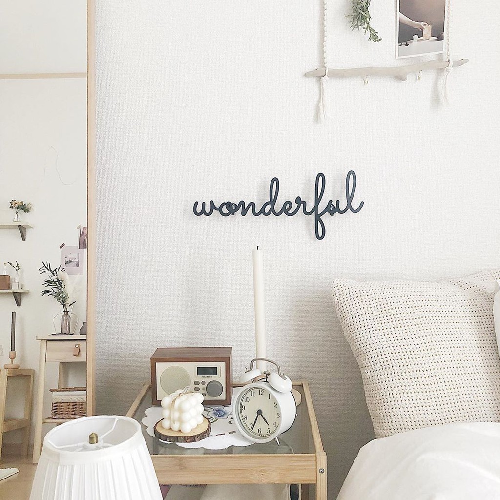 Chữ sắt trang trí - wonderful, love, home, happy -may.decor-