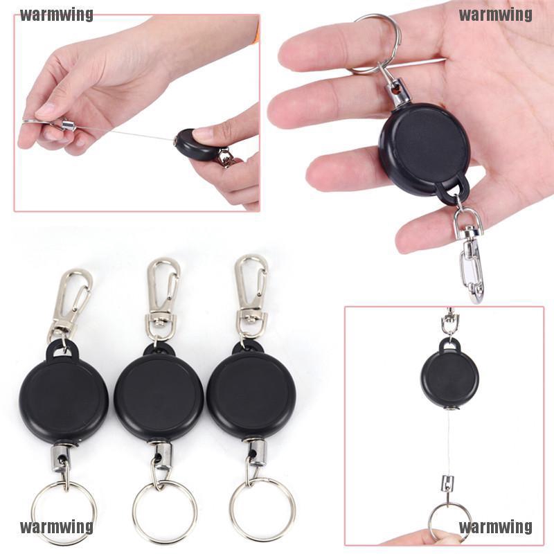Móc Khóa Dây Thép Cuộn Có Thể Thu Vào Dùng Để Treo Thẻ ID