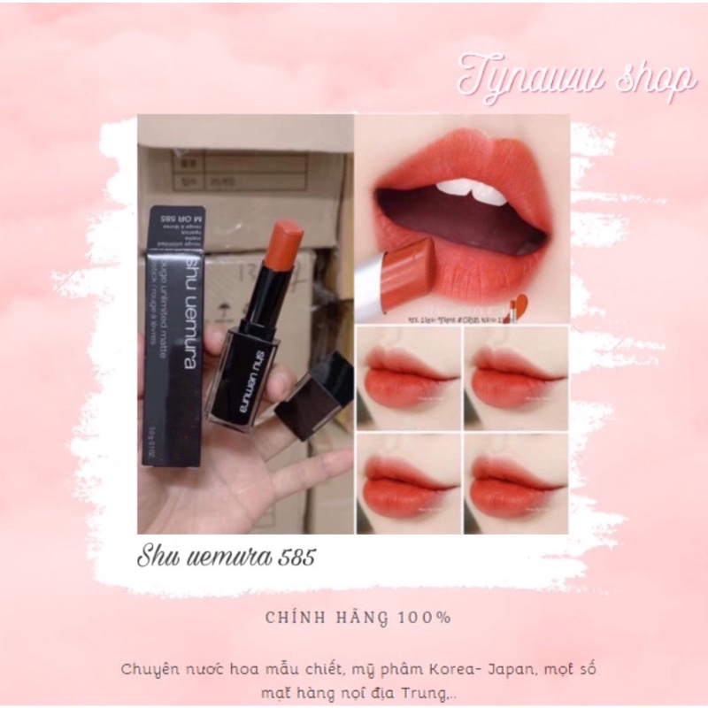 Son SHU UEMURA 585 vỏ đen 2019 màu cam cháy phiên bản giới hạn | BigBuy360 - bigbuy360.vn