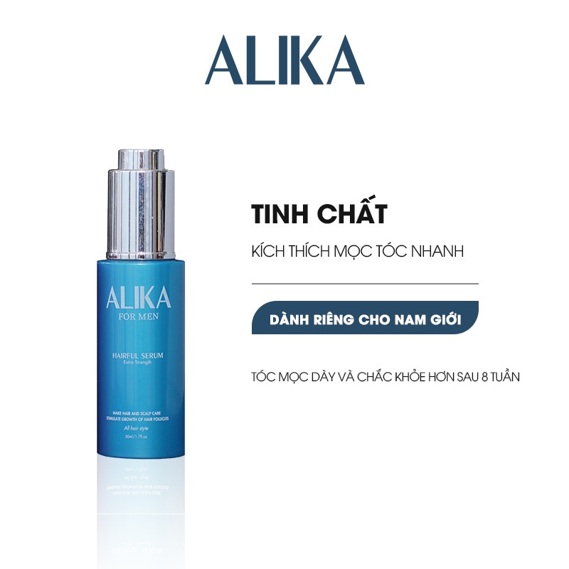 Tinh Chất kích thích mọc tóc Alika cho nam, chống rụng tóc, làm dày tóc, tóc chắc khoẻ, hiệu quả sau 8 tuần chai 50m
