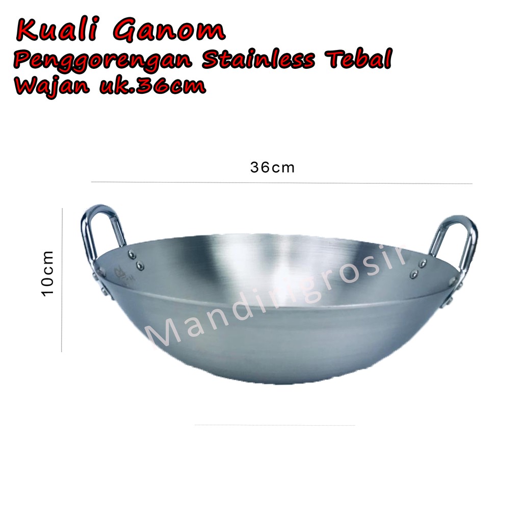 Chảo Chiên Bằng Thép Không Gỉ Dày Dặn Kích Thước 32cm