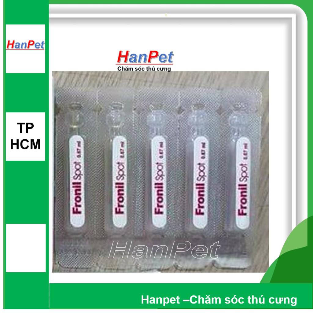 HCM-(1 ống) nhỏ gáy trị ve rận (3 loại thần tốc, FRONIL SPOT và HK) dạng nhỏ rận dùng cho mọi loại chó