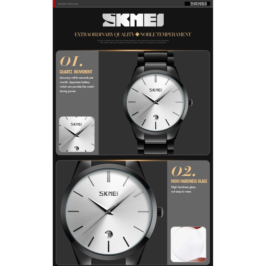 Đồng hồ nam SKMEI chính hãng đẳng cấp thời trang cao cấp chống nước siêu bền SKM9140
