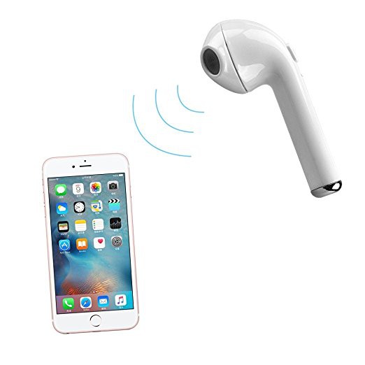 Tai nghe nhét tai kết nối bluetooth có tích hợp micro dùng cho iPhone I7 i7 Xiaomi Samsung