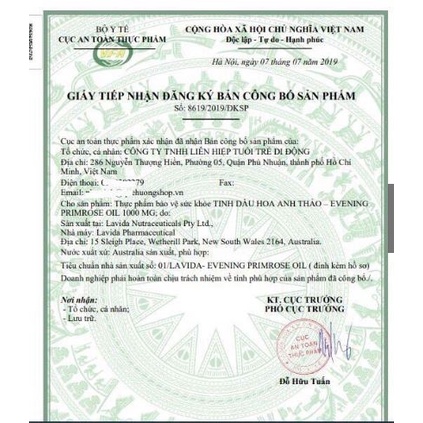 Tinh dầu hoa anh thảo Blackmores evening primrose oil lọ 190 viên (Úc). Cân bằng nội tiết, giúp đẹp da, tóc, móng