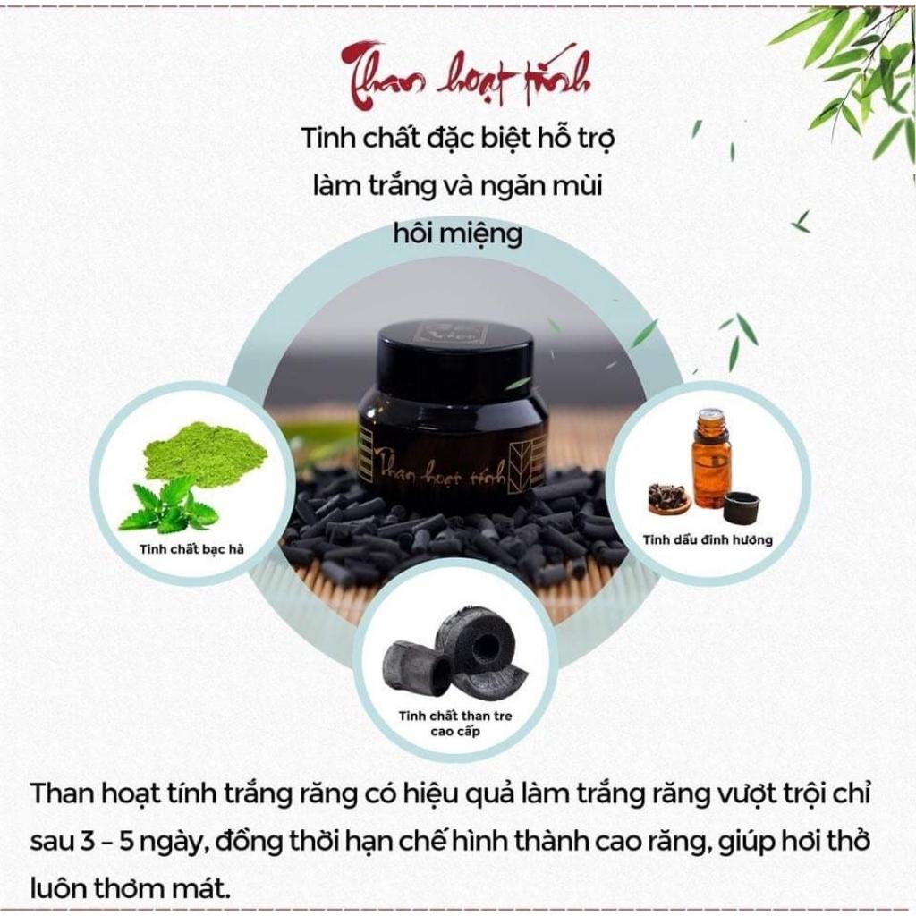 Than Hoạt Tính Trắng Răng GỐC VIỆT - Bột Than Tre Làm Trắng Răng Tự Nhiên Lành Tính, Sử Dụng Hằng Ngày