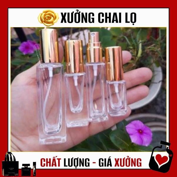 Lọ Chiết Nước Hoa ❤ TOP GIÁ RẺ ❤ Lọ chiết nước hoa vuông 25ml,20ml,10ml,5ml , phụ kiện du lịch