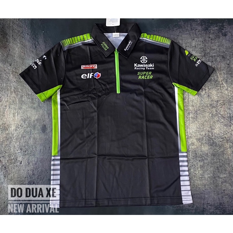 Áo thun đua xe polo Moto GP_Kawasaki