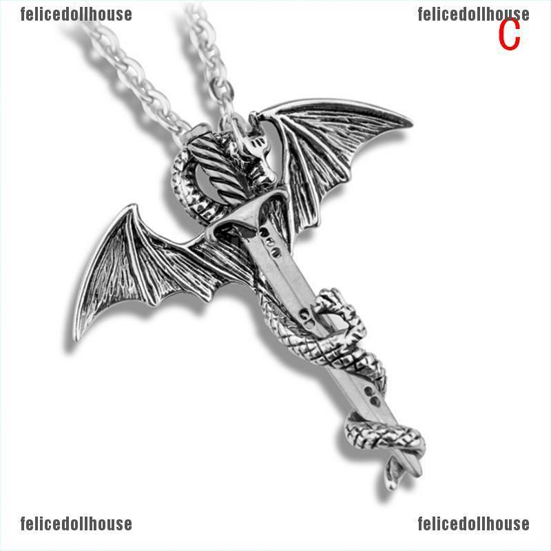 Vòng cổ Mặt Hình Rồng Phát Sáng Trong Đêm Bằng Thép Không Gỉ