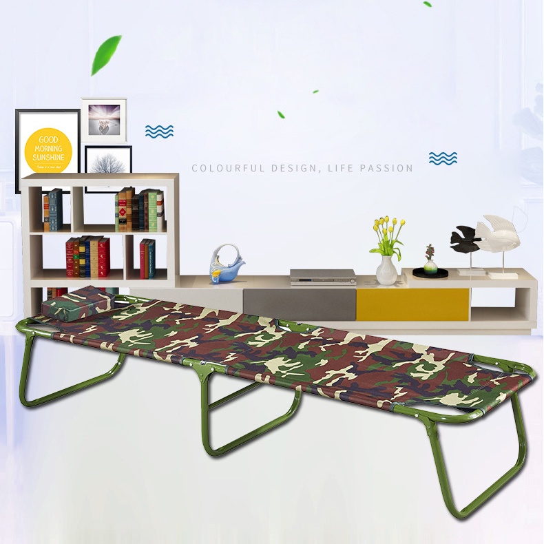 Giường gấp văn phòng, đi cắm trại, giường ghế gấp gia đình nhỏ gọn không rỉ, chịu tải lớn bền bỉ
