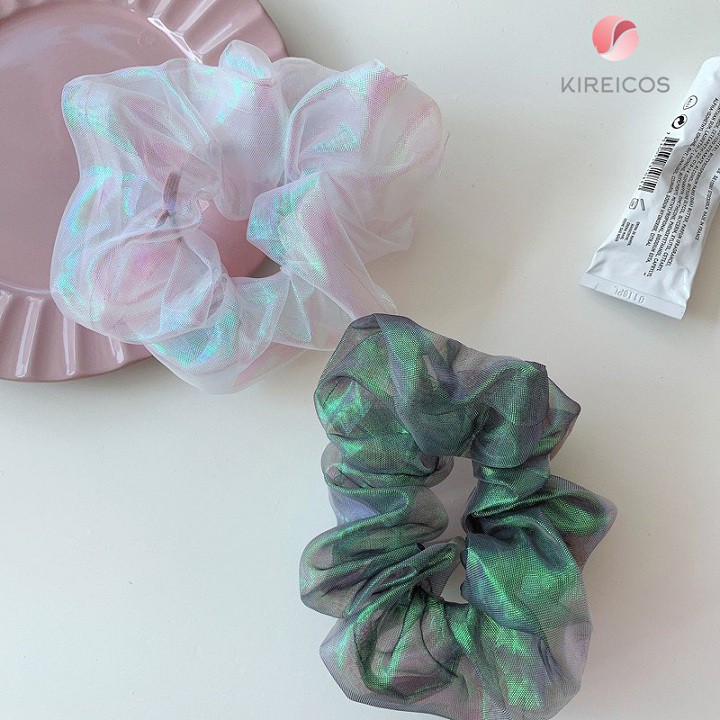 FREESHIP TOÀN QUỐC 50K – Cột Tóc Bèo Scrunchies vải von Dạ Quang Size Nhỏ