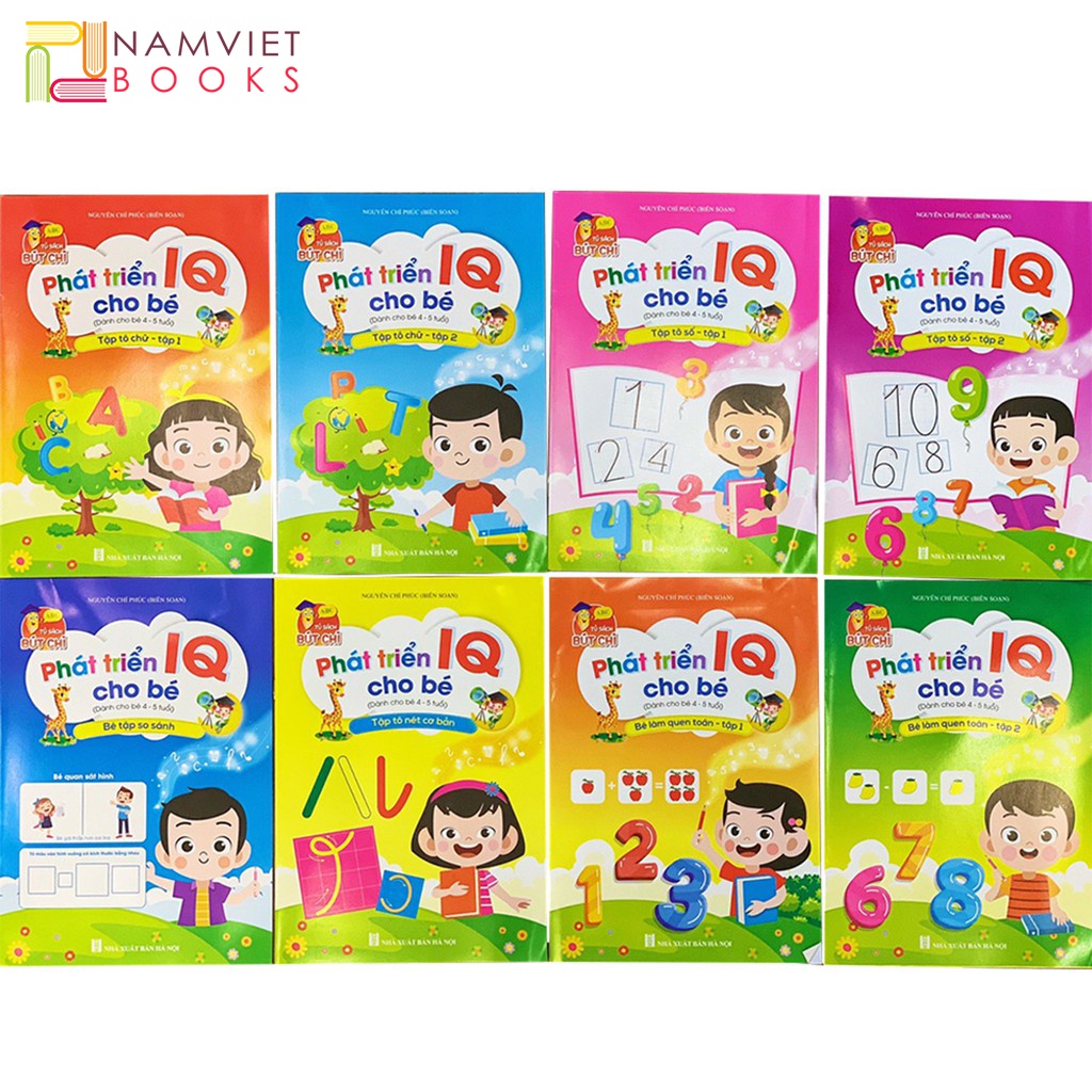 Sách - Phát Triển IQ Cho Bé 4 Đến 5 Tuổi ( Trọn Bộ 8 Cuốn)