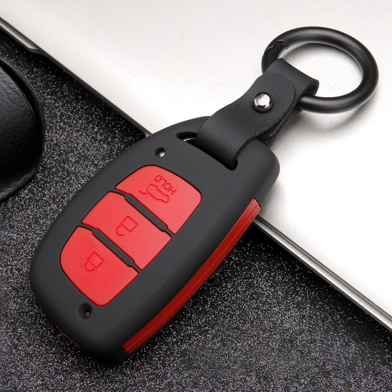 Vỏ Chìa Khóa Sợi Carbon Cho Xe Hyundai Tucson Creta Elantra Solaris Mistra Verna Sonata IX25 I30 2016 2017 2018 2019