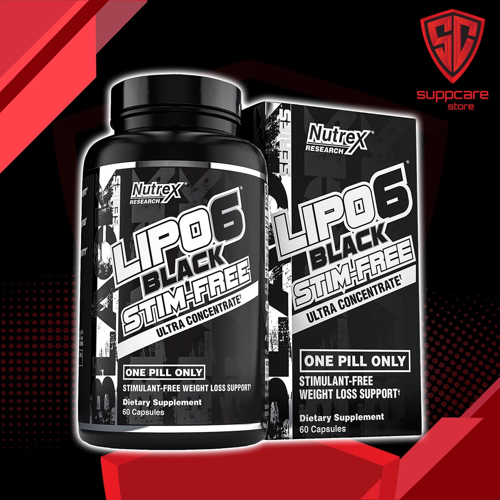Lipo 6 | Nutrex Lipo-6 Black Stim Free  | Giảm Cân Đốt Mỡ Cao Cấp, Không Caffein  - Chính Hãng - Suppcare Store