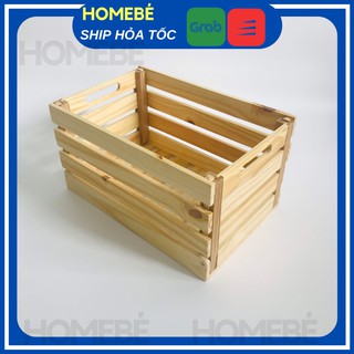 Thùng Gỗ Pallet Đa Năng Lắp Ráp Thông Minh Size 40x26x22cm