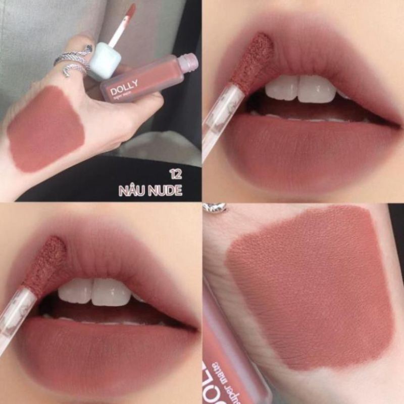 Nâu nude_son Dolly super matte màu son hót nhất 2021