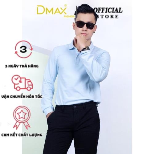 Áo Polo Nam Dài Tay Thêu Chữ D Xanh biển PL0S120