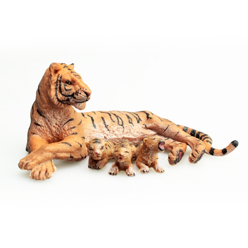 Boys and Girls Gifts Children's Simulation Zoo Model Toys Solid Animal World Crouching Tiger Tigress Siberian Tiger