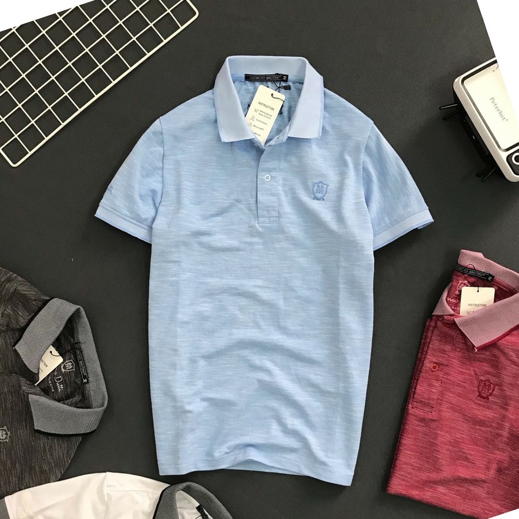 Áo thun nam có cổ với logo AA cao cấp KENSTORE89 ATV065