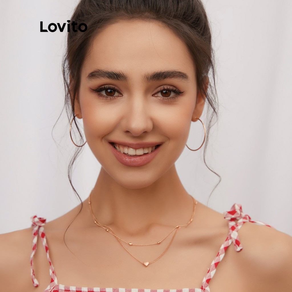 Lovito Dây chuyền Lovito phối xích nhiều lớp L004005 (Màu Vàng kim)