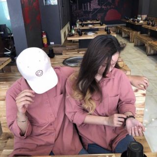 Sơ mi kaki thô oversize - ảnh tự chụp