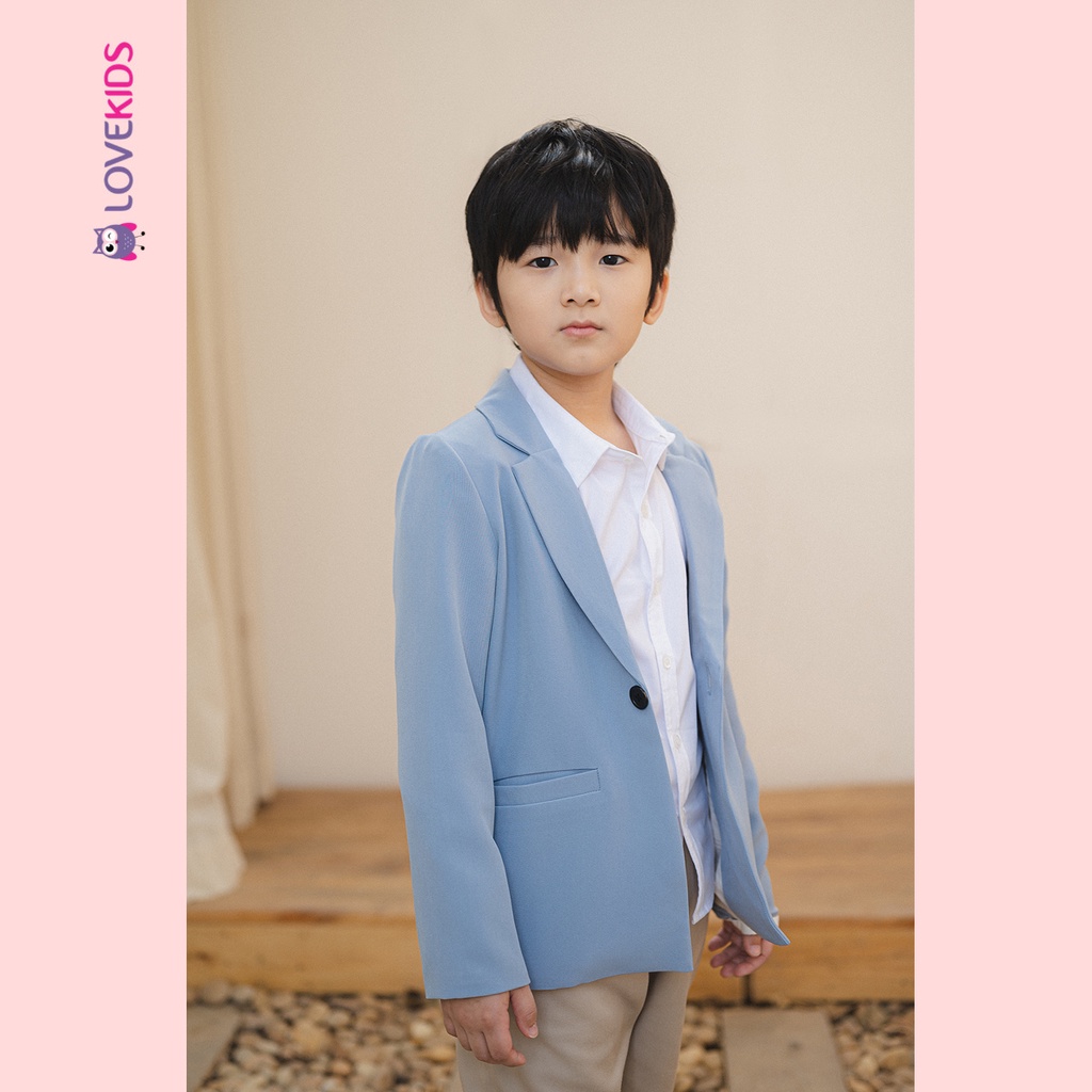 Áo khoác dạng vest màu trơn bé trai - Lovekids