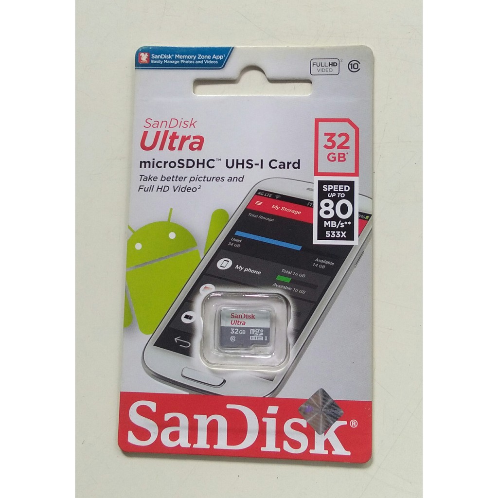 Thẻ Nhớ Sandisk 32gb Micro Sdhc Uhs-1