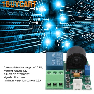 1buycart 12V 0‑5A AC Current Detection Sensor Module Switch Output for Motor Overcurrent Test Laboratory School Teaching