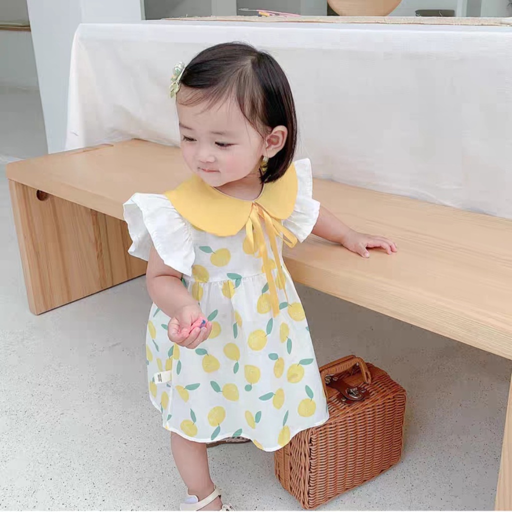 Váy đầm cánh tiên nơ lưng cao cấp bé gái từ 8-22kg