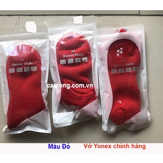 Combo 2 đôi vớ cầu lông yonex dày ngắn màu đỏ, loại tốt