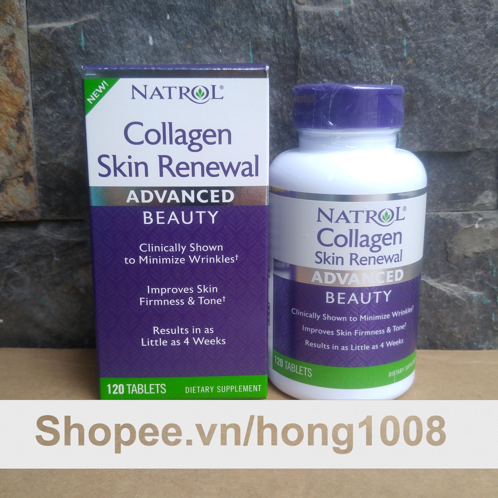 Viên uống Collagen 120 viên hỗ trợ chống lão hóa Skin Renewal Natrol