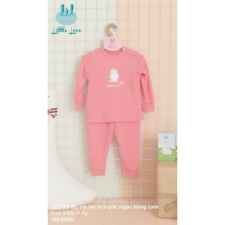 Bộ dài tay len mềm giữ ấm - in hình hoạ tiết cho bé size từ 6-9m đến 4Y