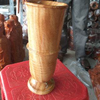 Ống đựng nhang gỗ gỏ cao 25cm