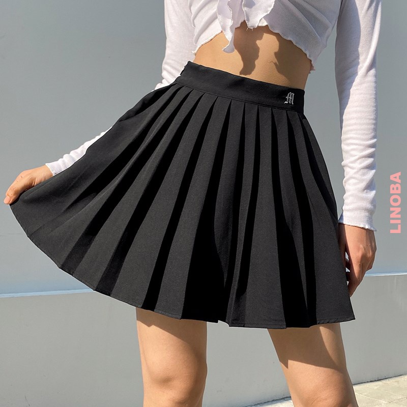 Chân váy tennis xếp ly ngắn trắng bigsize họa tiết thêu cạp có quần trong LINOBA CV03 | BigBuy360 - bigbuy360.vn