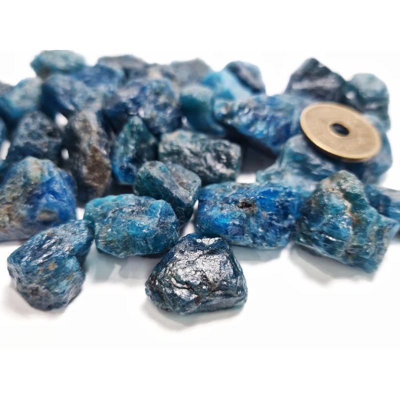 Đá thô tự nhiên Apatite xanh dương hỗ trợ chữa lành, làm trang sức handmade