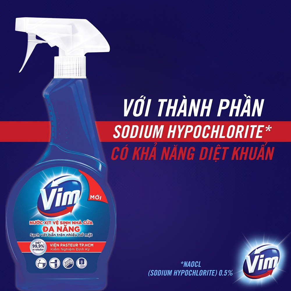 Nước Xịt Vệ Sinh Nhà Cửa Đa Năng Vim 500ml