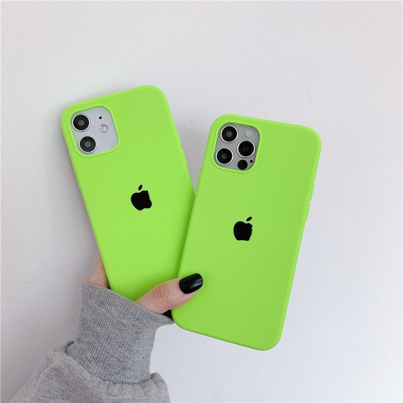 Ốp Lưng Silicone Màu Xanh Lá Dạ Quang Cho Iphone 12 / 12 Pro Max / 12mini / 11 Pro Max Se2020 X Xs Max Xr 8plus 7plus 7 8 6s 6p | BigBuy360 - bigbuy360.vn