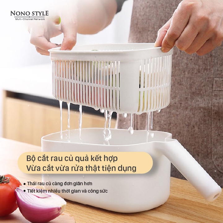 Bộ thái rau củ đa năng ECOCO - Nhự cao cấp, thiết kế nhỏ gọn tiện lợi - BẢO HÀNH 3 THÁNG