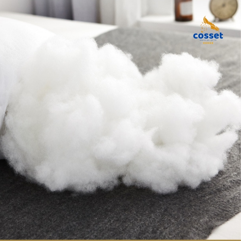 Ruột gối đầu bông gòn COSSET Lõi bông kháng khuẩn nhiều kích thước - Ruột gối nằm cao cấp ép hơi 2 size 50x70 và 45x65