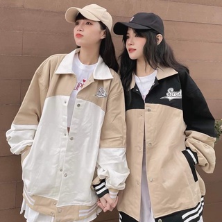Áo khoác dù nam nữ from rộng cổ sơ mi độc đáo in Sweeder Studio cá tính
