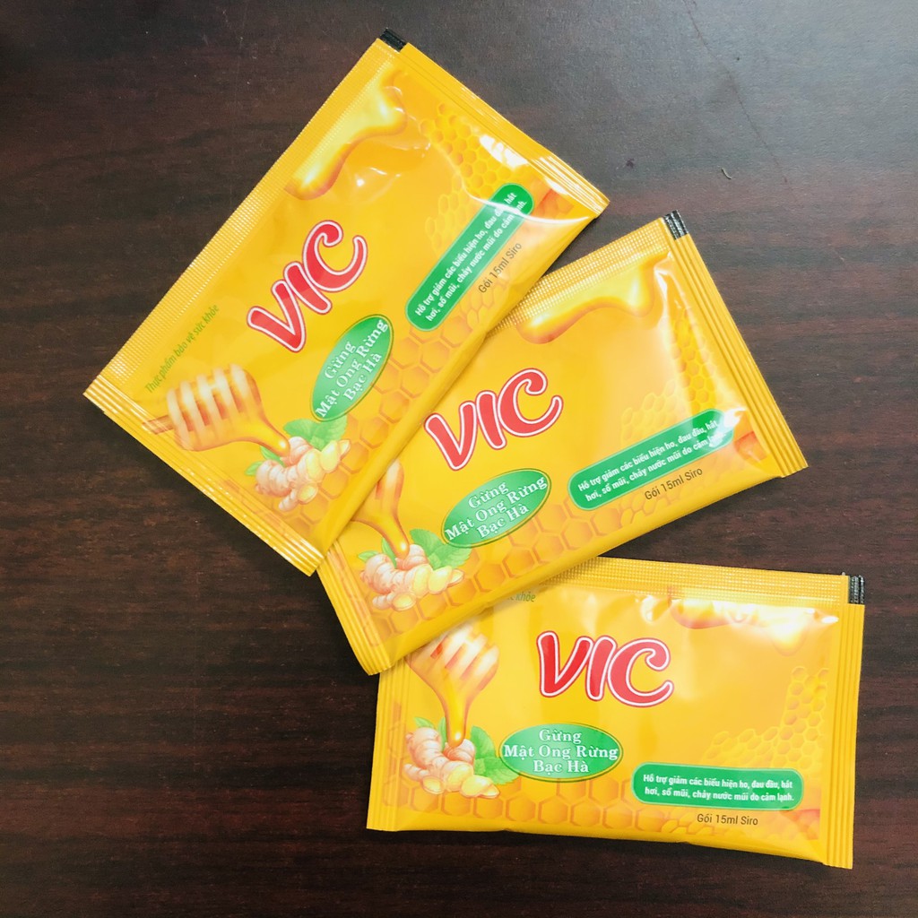 Siro VIC (Hộp 12 gói) - Hỗ trợ giảm ho, đau đầu, hắt hơi, sổ mũi, cảm lạnh - Top1 Pharmacy