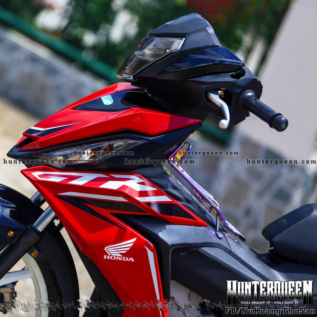 Tem rời in UV cao cấp, mẫu GTR  dán xe Winner V1 màu đỏ. Decal chống nước, không bay màu, bong tróc