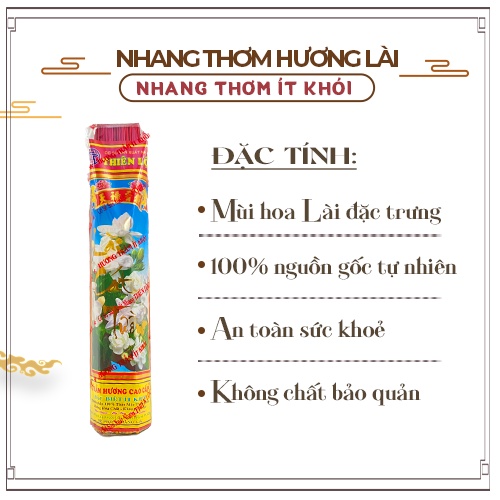Nhang Thơm Hương Lài Nồng Nhẹ Thiên Lộc An Toàn Cho Sức Khỏe - 3 Tấc Bó Nhỏ 250 Nén