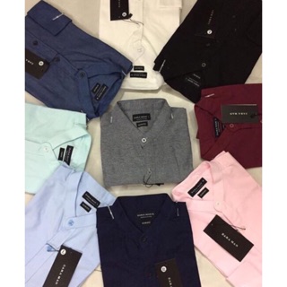 🌺Áo Sơ Mi Nam Tay Dài Cổ Trụ💖