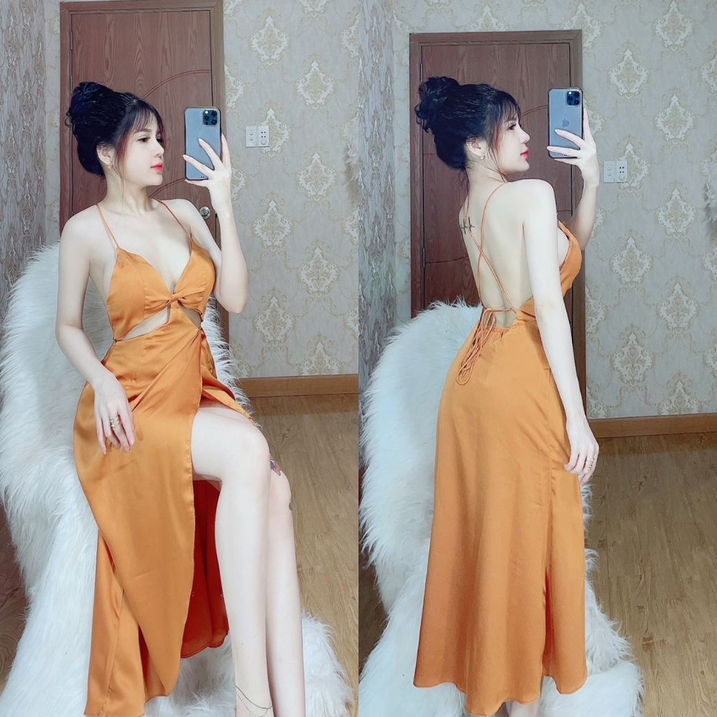 Váy ngủ sexy ❣️FREE SHIP❣️ Đầm ngủ sexy lụa Latin Chất Siêu Mát Dáng Siêu Xinh &lt;58kg