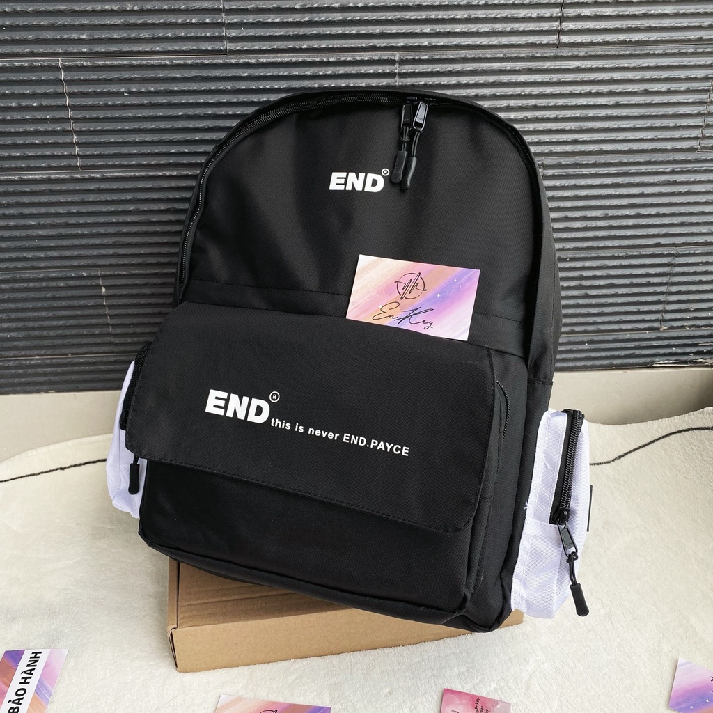 Balo END  ss1 Đi Học Đi Chơi Nam Nữ Thời Trang Hàn Quốc  Nhiều Ngăn Tiện Dụng ( kèm sticker cài balo)