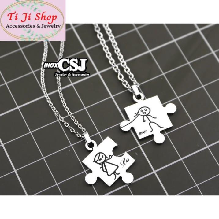 DÂY CHUYỀN CẶP ĐÔI MẢNH GHÉP TRAI GÁI MC247 - siêu đẹp chuẩn thời trang