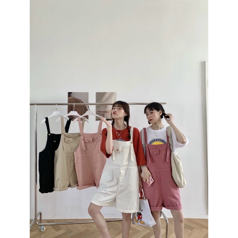 Yếm sooc đùi túi nắp nhiều màu cá tính